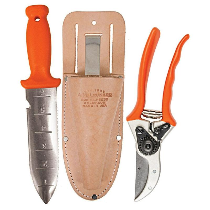 Deluxe Soil Knife, Pruner, Sheath Combo Lifetime Warranty | Garden Knives Gardening Tools Garden Knives