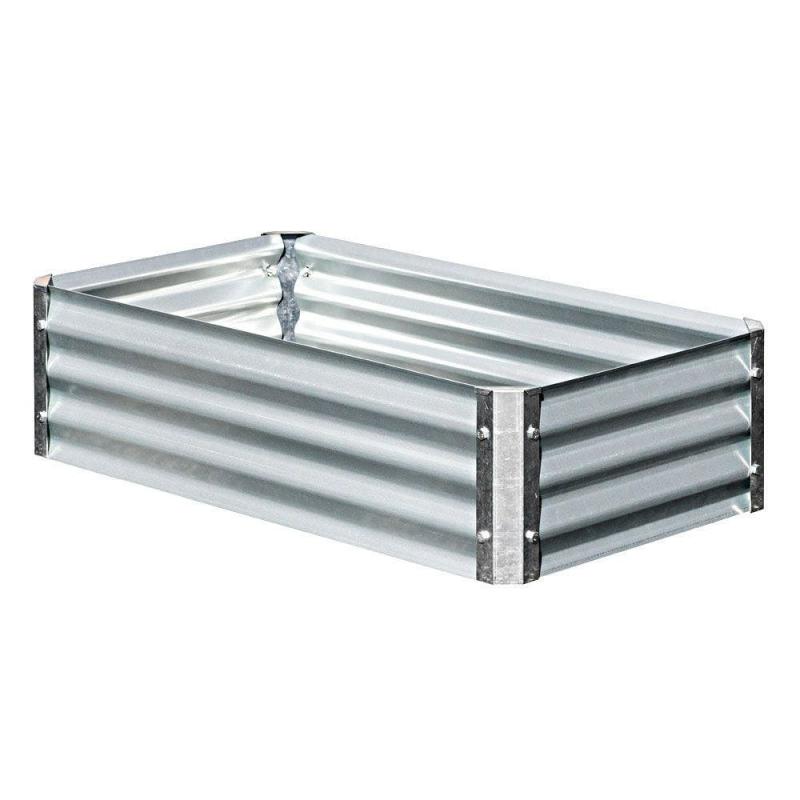 EarthMark Galvanized Metal Raised Garden Bed 10" Height Rectangle 22×40 | Galvanized Planters Galvanized Planters Galvanized Planters