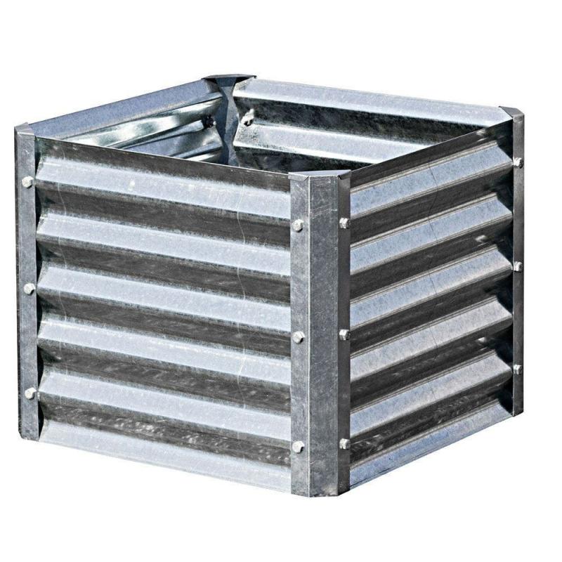 EarthMark Galvanized Metal Raised Garden Bed High Square | Galvanized Planters Galvanized Planters Galvanized Planters