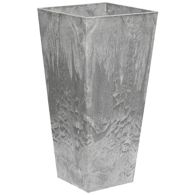 Ella Tall Planter, 27-1/2in Grey | Deck & Patio Planters Deck & Patio Planters Deck & Patio Planters