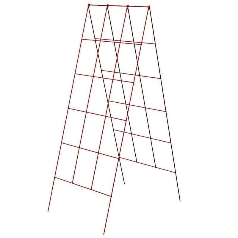 Fold Out A-Frame Vegetable Trellis, Set of 3 Red Supports | Stakes Gardening Supplies Stakes