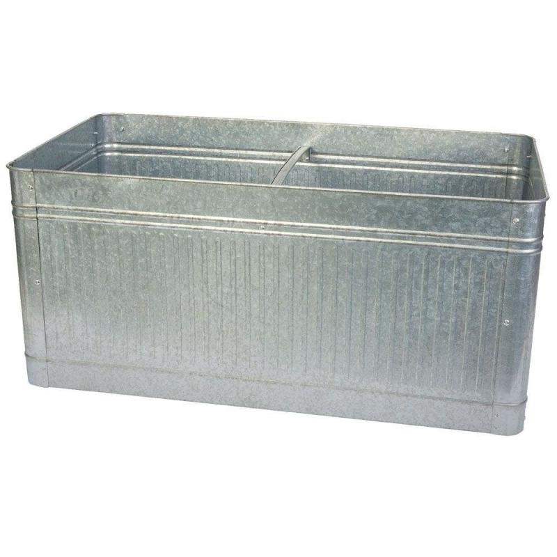 Galvanized Trough-Style Raised Bed Planter | Galvanized Planters Galvanized Planters Galvanized Planters