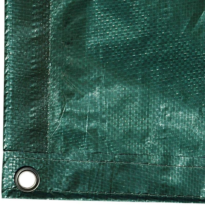 Green Tuff Tarp, 4.5oz. Polyethylene with Grommets, 12ft x 14ft | Landscape Tarps Gardening Supplies Landscape Tarps