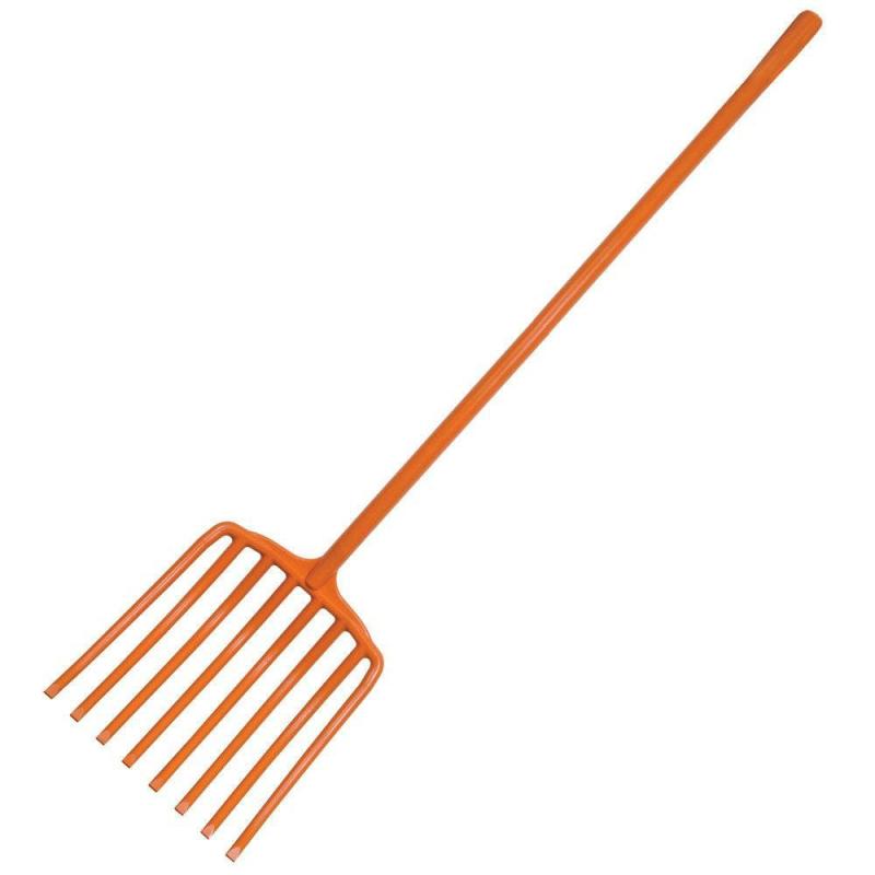 Leonard 8-Tine All Poly Scoop Fork 63-inch Length | Compost Bins Compost Bins Compost Bins