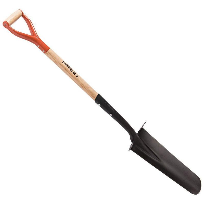 Leonard Drain Spade with 30-Inch Wood D-Grip Handle | Spades & Shovels Gardening Tools Spades & Shovels