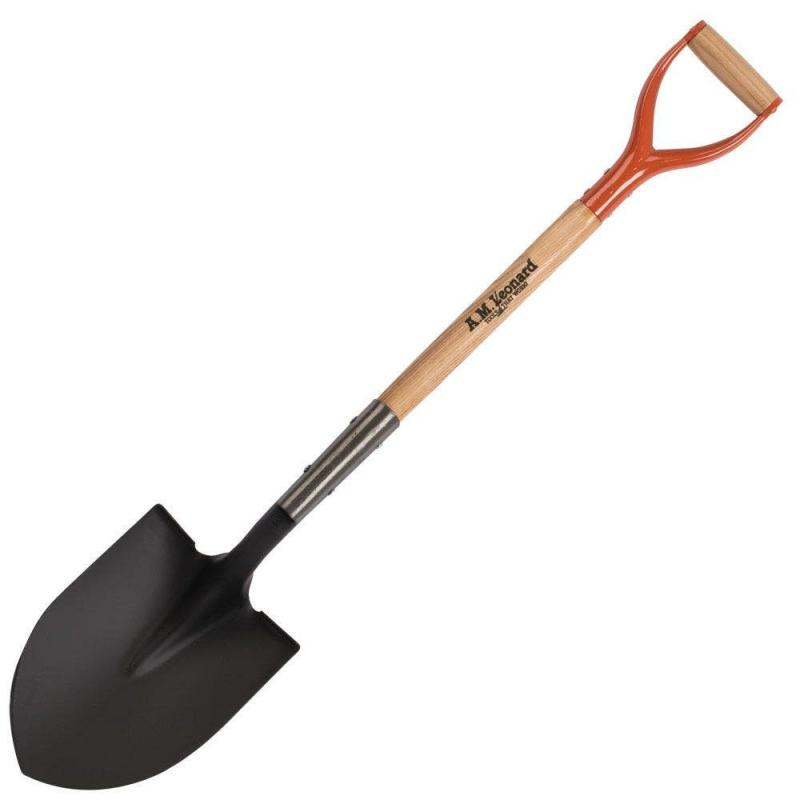 Leonard Round Point Closed Back Shovel with D Grip Handle | Spades & Shovels Gardening Tools Spades & Shovels