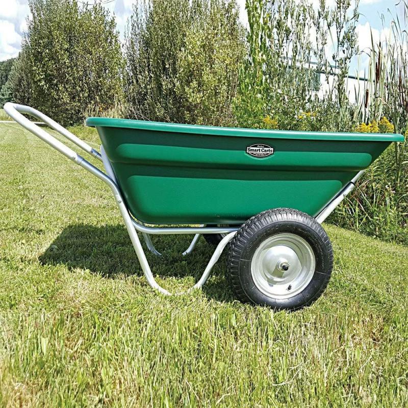 Muller’s Original Smart Cart, Green 7 Cu. Ft. Tray with 16" Flat Free Wheels | Garden Carts & Wheelbarrows Garden Carts & Wheelbarrows Garden Carts & Wheelbarrows