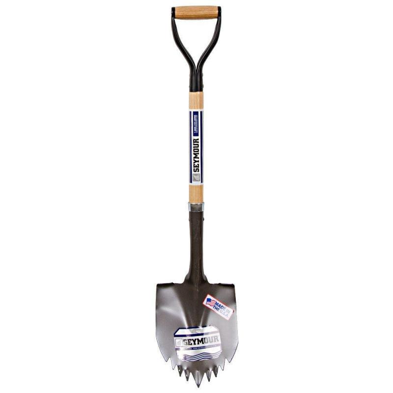 Sawtooth Shovel, 29in D-Grip Wood Handle | Spades & Shovels Gardening Tools Spades & Shovels