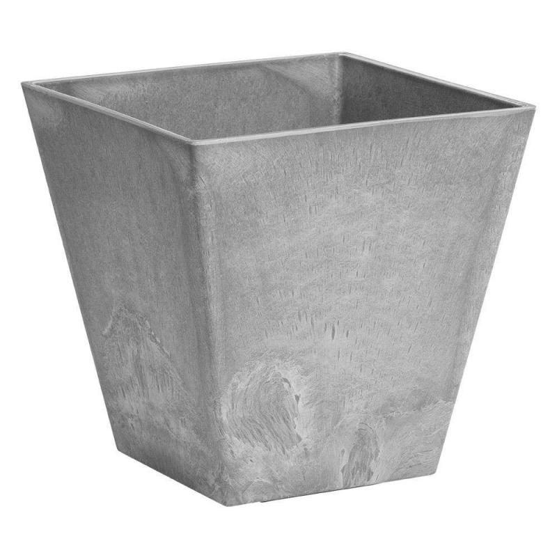 Self-Watering Ella ArtStone Square 8 Grey Planter | Deck & Patio Planters Deck & Patio Planters Deck & Patio Planters