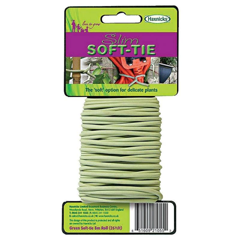 Slim Soft Tie, Green, 26.5ft | Twine & Plant Ties Gardening Supplies Twine & Plant Ties