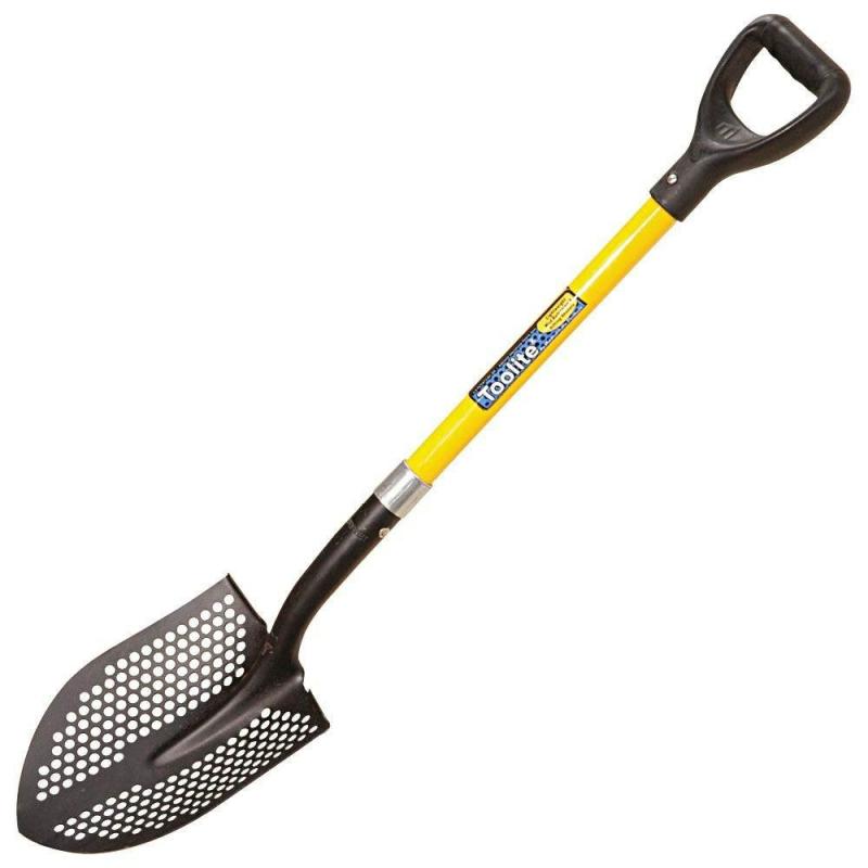 Toolite Round Point Shovel with Perforated Blade and D-Grip Fiberglass Handle | Spades & Shovels Gardening Tools Spades & Shovels