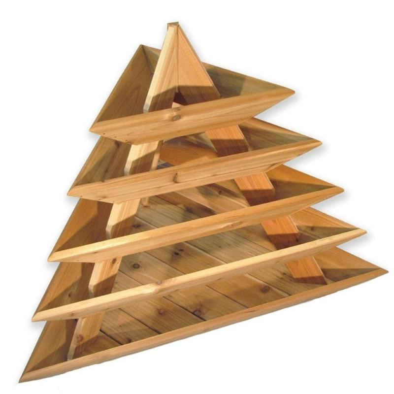 TrioLife Plant Pyramid 5-Level Cedar Planter | Deck & Patio Planters Deck & Patio Planters Deck & Patio Planters