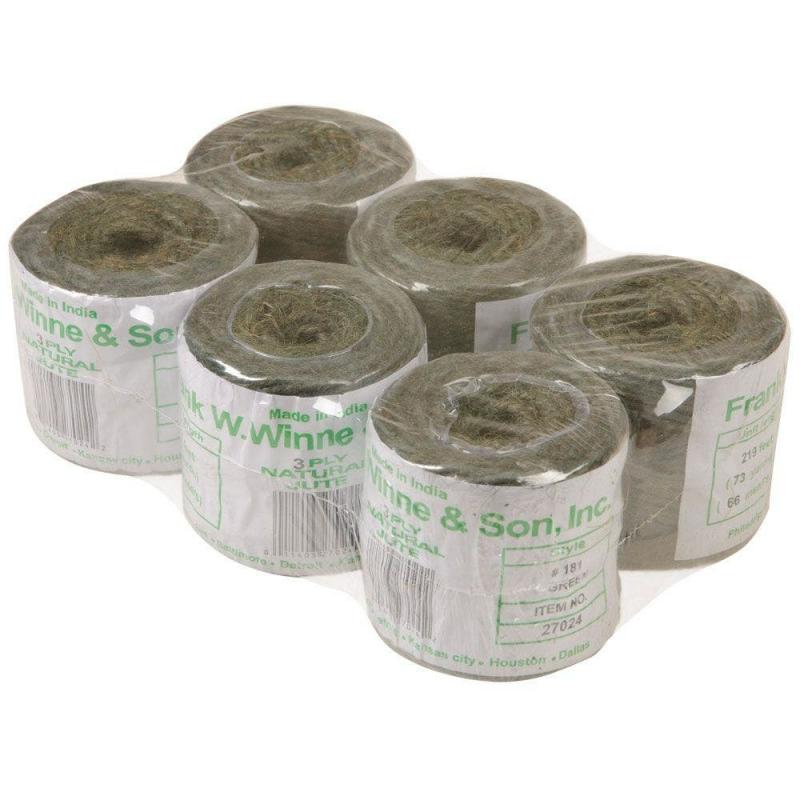 Green 3-Ply Natural Jute, 1/2-Pound Spools, 6-Pack | Twine & Plant Ties Gardening Supplies Twine & Plant Ties